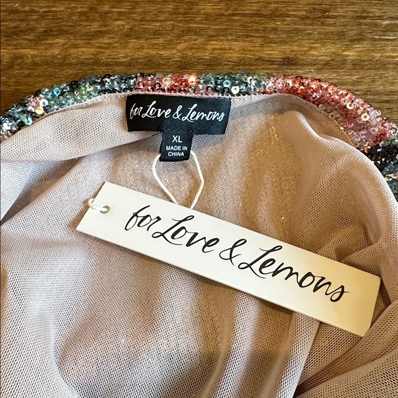 For Love And Lemons Ladonna Mini Dress in Multi Color Sequins - Picture 11 of 13